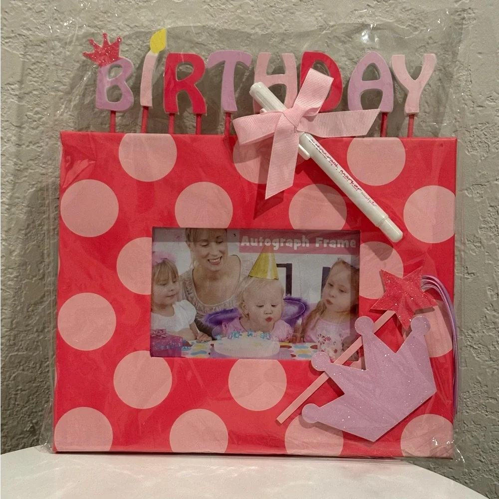 Mud Pie Birthday Princess Autograph Frame NWT